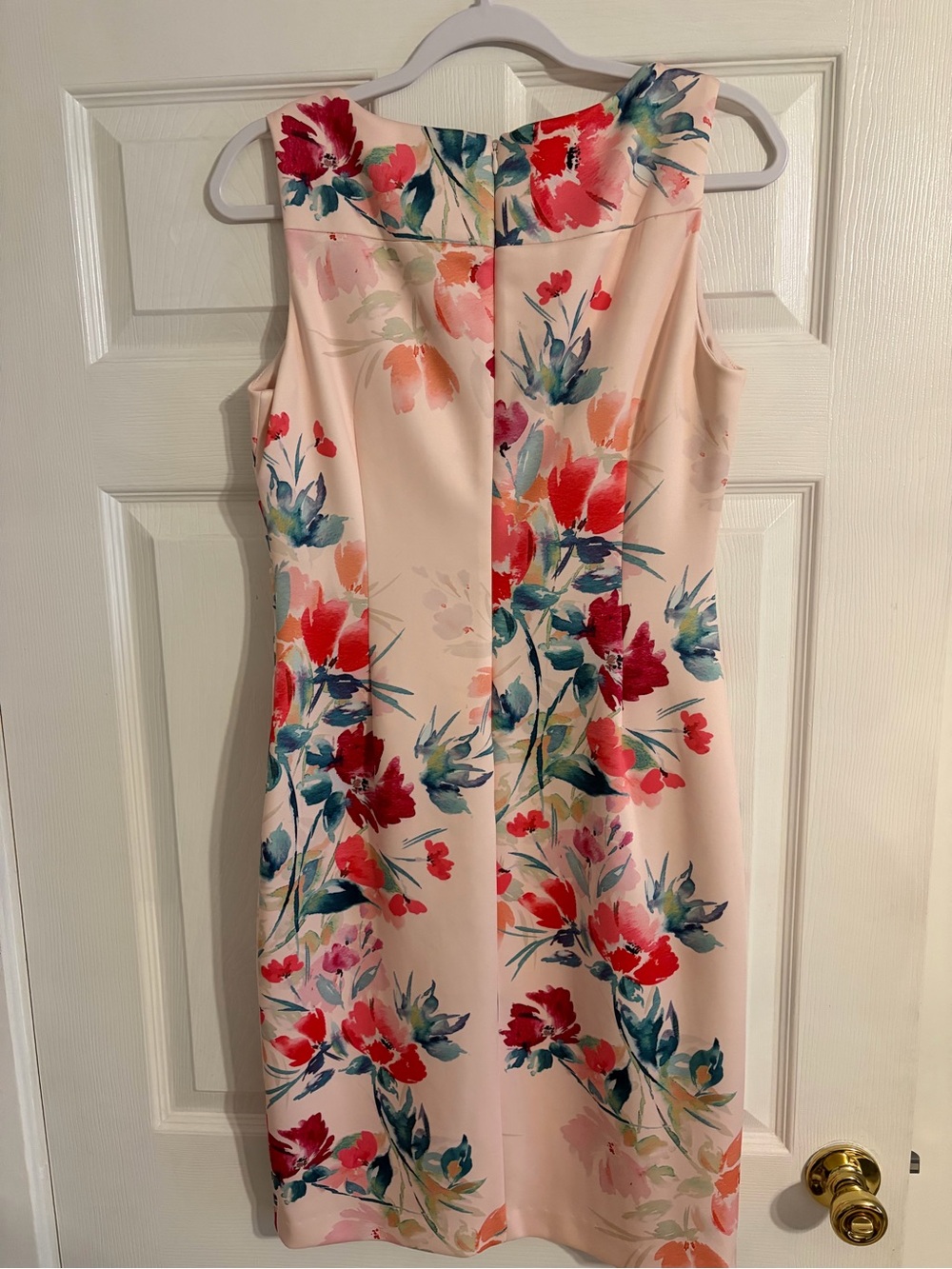 Calvin Klein - Size 8 - Women's Sleeveless Fitted Cocktail Floral Sheath Dress - Picture 2 of 3